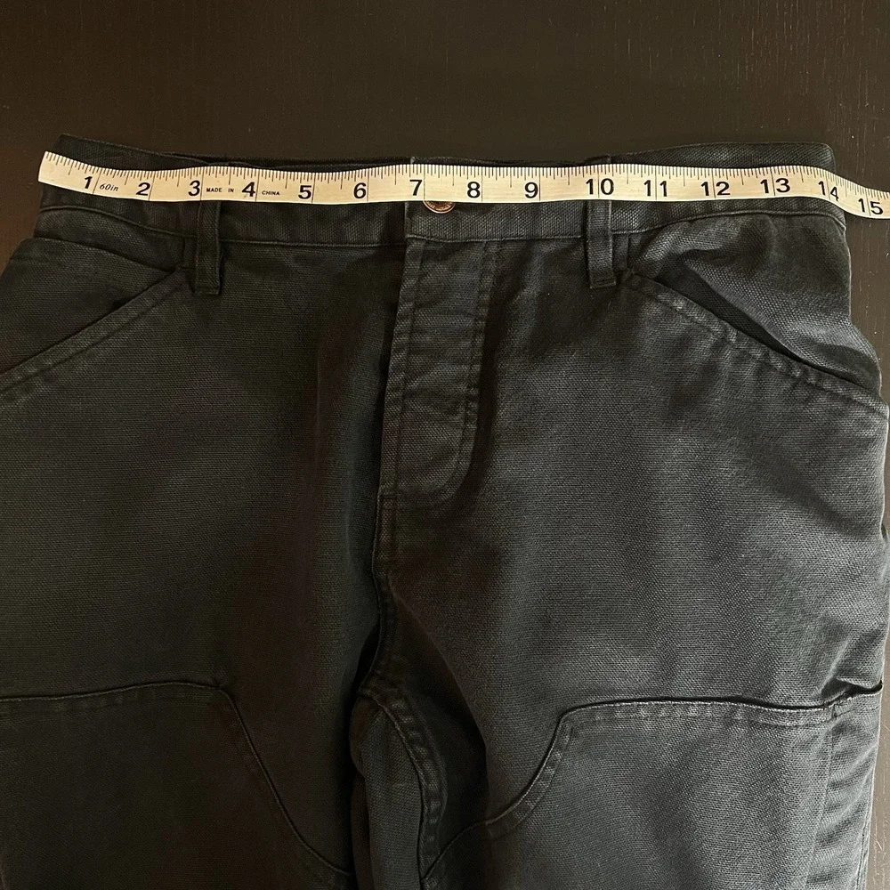 Taylor Stitch Chore Pants Mens Size 28 Black Wash Button Fly Straight Tapered